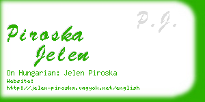 piroska jelen business card